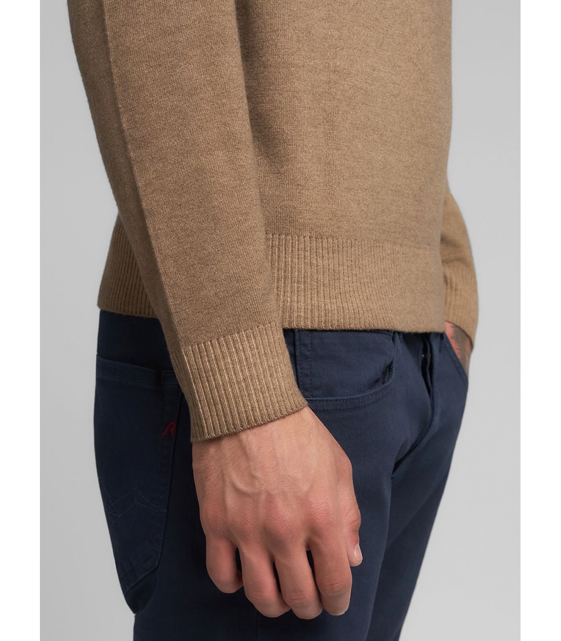 R刺しゅう ウールブレンド タートルネックプルオーバー 詳細画像 サンドベージュ 7